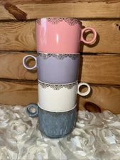 coffee/tea mug stackable Sweet Living 4 Cups