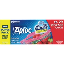 Ziploc 1 Qt. Double Zipper Food Storage Bag (29-Count) 1369 Ziploc 1369