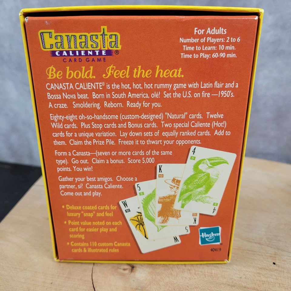 Canasta Caliente Official Version Card Game 2001 Parker Brothers Open COMPLETE - Image 2 of 4