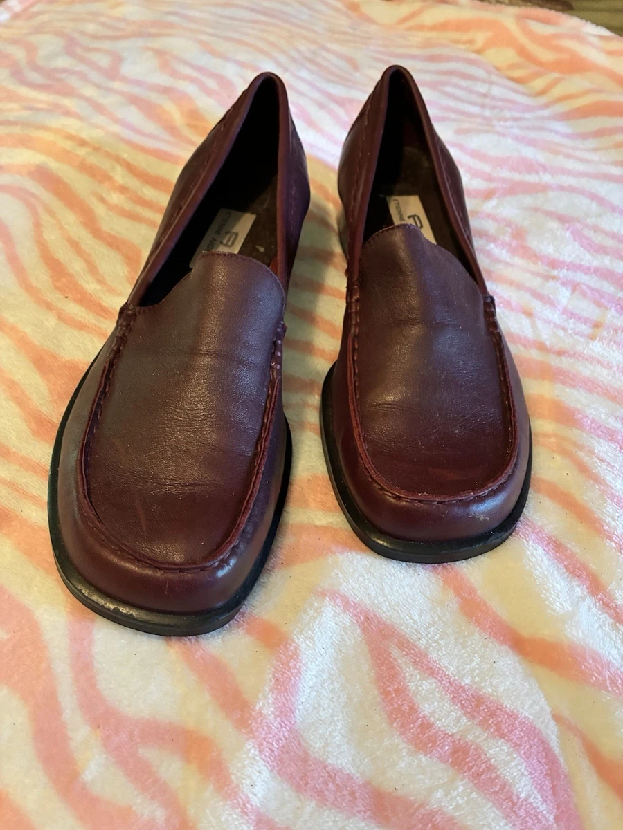 Etienne Aigner Men\'s Burgundy Slip-On Mules Size 9N Vintage Etienne Aigner Burgundy Leather Mules A Logo Early  main image 4