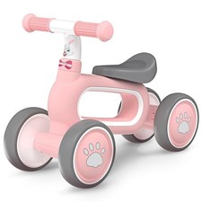 Baby Balance Bike for 1 Year Old Girls Gifts, 10-12 Months No Pedal Pink