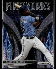 2022 Panini Prizm #F-10 Randy Arozarena Fireworks Rays Baseball Card 1803N