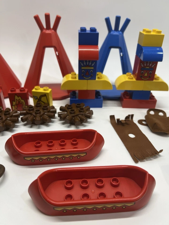 LEGO Duplo Indians Western Lote 1997-1998 Big Chief’s Camp + Village Incompleto Foto 4 de 4