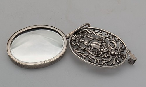 Sterling Silver Chatelaine Hand Mirror
