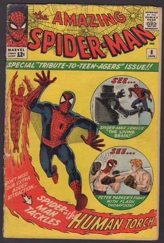 Amazxing Spider-Man #8 - 1st Appearance of the Living Brain!