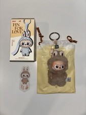 POP MART Labubu V4 The Monsters Pin For Love Alphabet Plush Pendant - Letter B