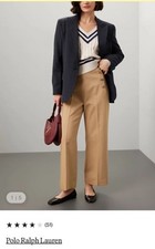 Ralph Lauren Trousers Khaki Women Flat Front Sailor Size 8. RRP 398. Sold Out.