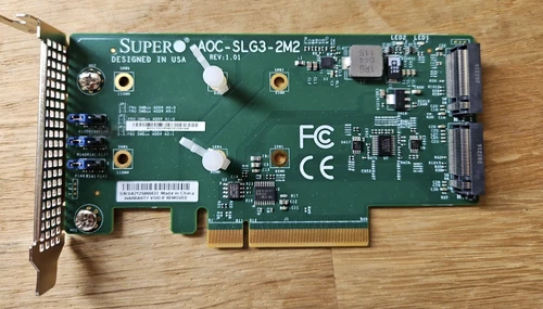 Supermicro AOC-SLG3-2M2 PCIe 3.0 x8 Dual NVMe M.2 Adapterkarte