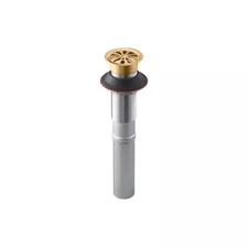 KOHLER Grid Drain Without Overflow in Vibrant Brushed Moderne Brass 7129-2MB