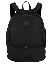 Drawstring Backpack Gym Backpack with Shoe Compartment for Men Women String S...