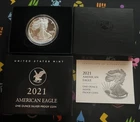 American Eagle 2021 One Ounce Silver Proof Coin #21EAN In Hand w/ COA