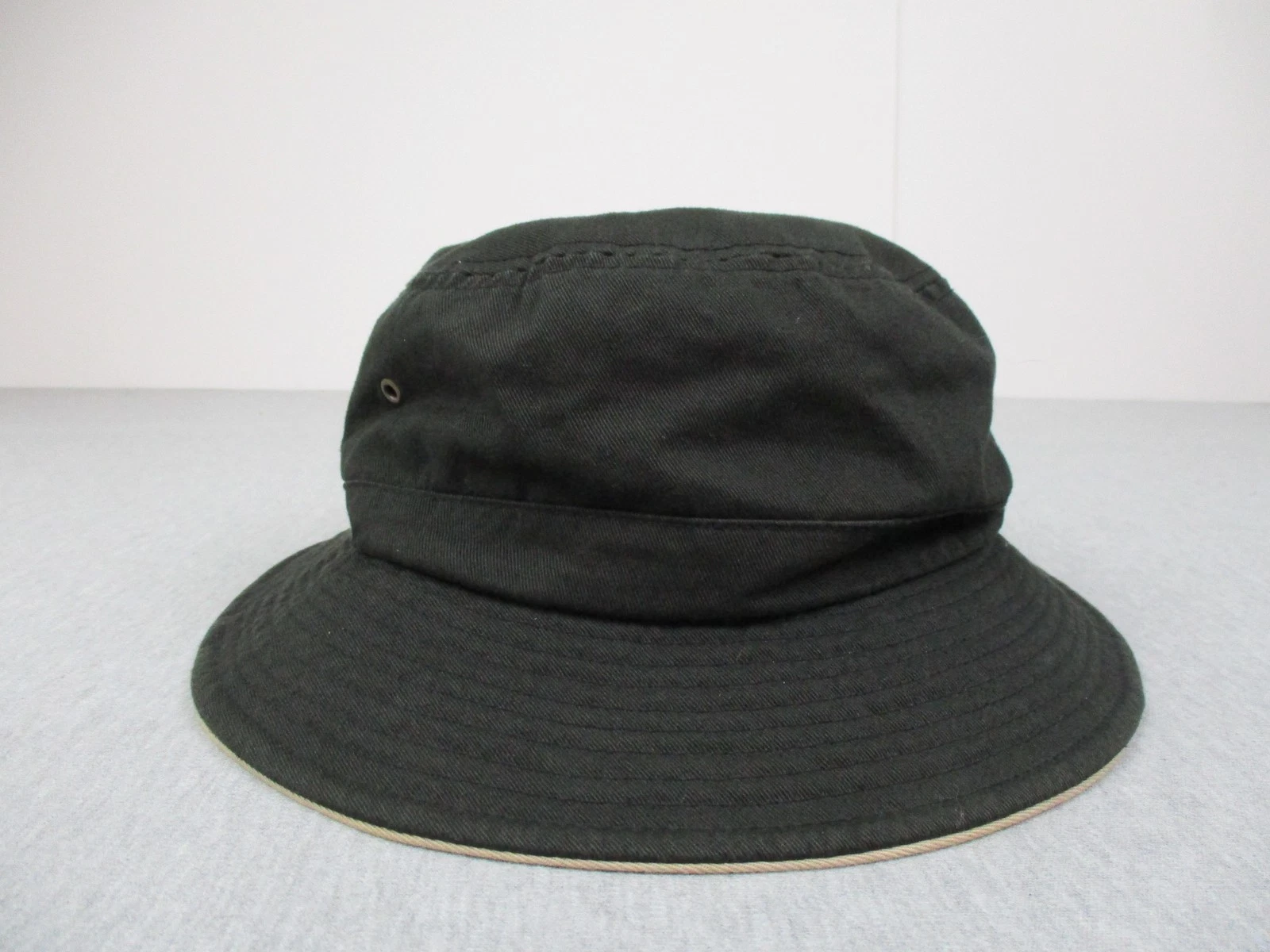 Vintage Bucket Hat Mens Large Black Casual Outdoor Summer Dorfman Pacific Twill