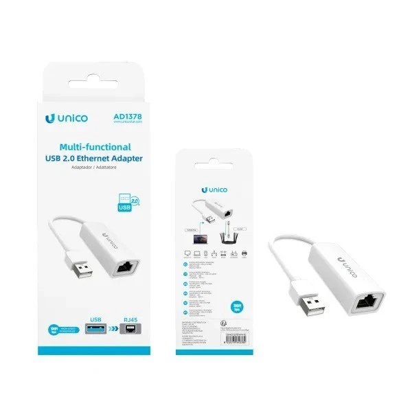 SCHEDA DI RETE USB CAVO ADATTATORE ETHERNET RJ45 USB LAN NETWORKING INTERNET - Immagine 3 di 4