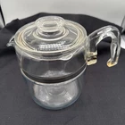 Vintage Pyrex Flamewear 7759 B 9 Cup Coffee Pot W/ Lid Very Good
