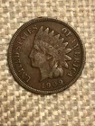 1909 Indian Head Cent Penny - Very Fine VF+ Nice Color