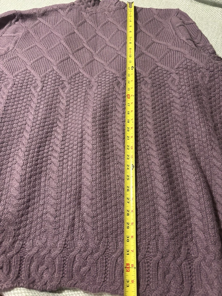 Cárdigan grueso de algodón Plum 3x Coldwater Creek Foto 3 de 4