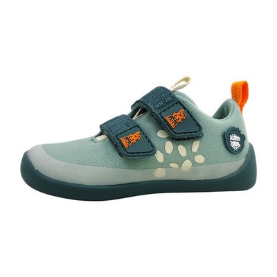 Affenzahn Lucky Hase Kinderschuhe Jungen Halbschuhe Klett Barfußschuhe Grün Frei