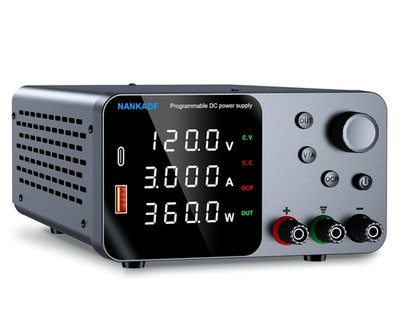 Variables DC Tischnetzteil 120V 3A mit USB-C Schnellladung & LED Display