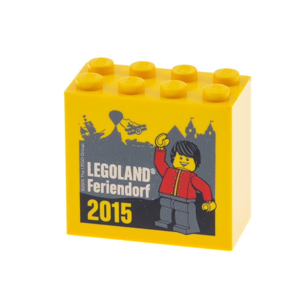 1x Lego Building Brick 2x4x3 Yellow Collectible Legoland Village 2015 30144pb164