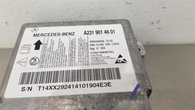 15 MÓDULO DE CONTROL MERCEDES BENZ SL550 R231 SRS 2319014601 Foto 4 de 4