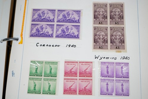 US 1940-1960s STAMP COLLECTION OF 325+ MINT BLOCKS IN ALBUM - Picture 3 of 24