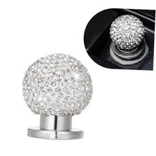 Bling Car Push Start Button Cover, Crystal Round Ball Car Engine Start Button