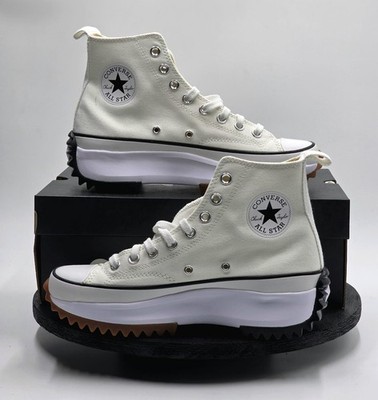 Converse Run Star Hike Hi White/Black/Gum Unisex Trainers (Size EU 40.5)