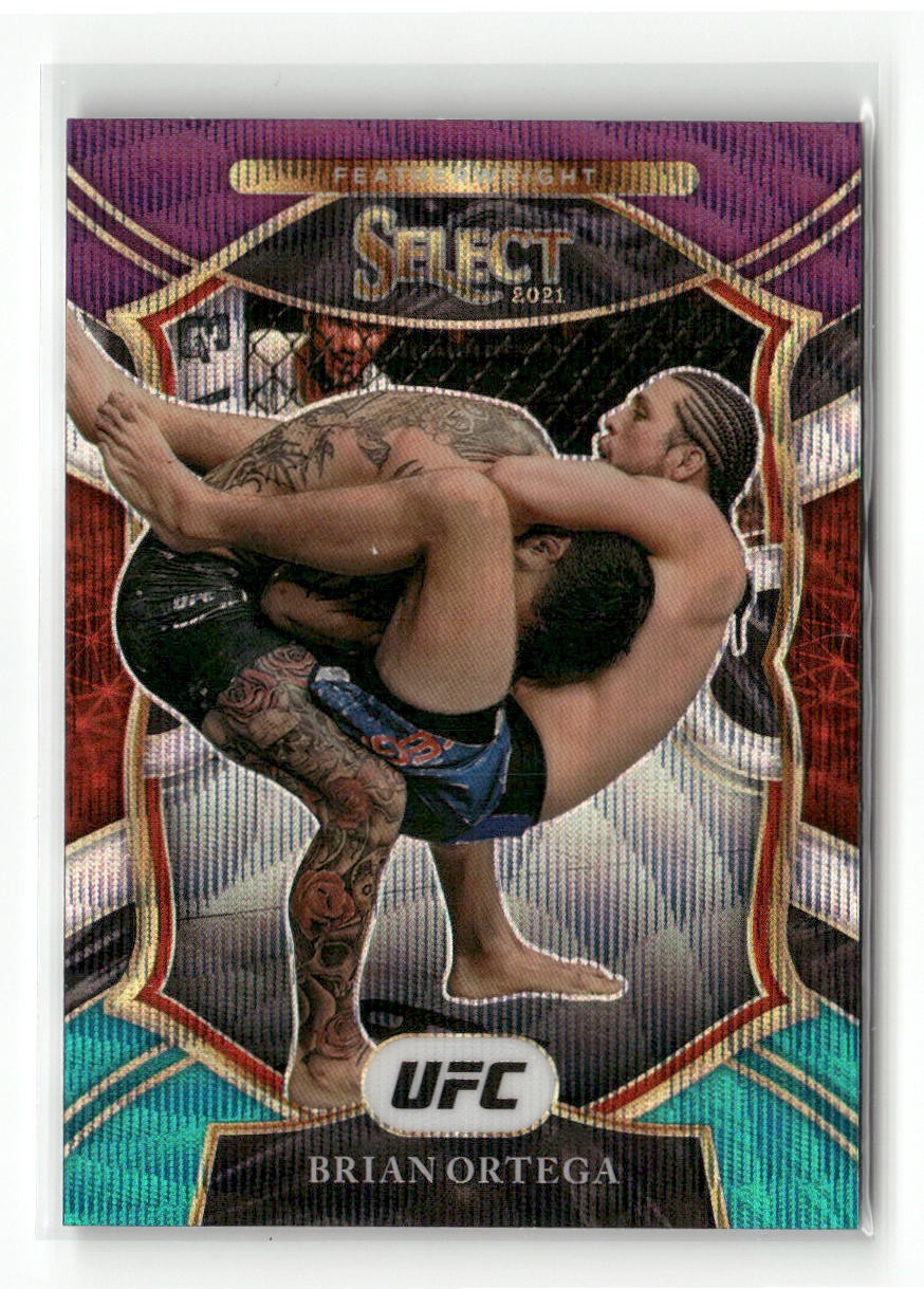 2021 Panini Select UFC #8 Brian Ortega Tri-Color Prizms