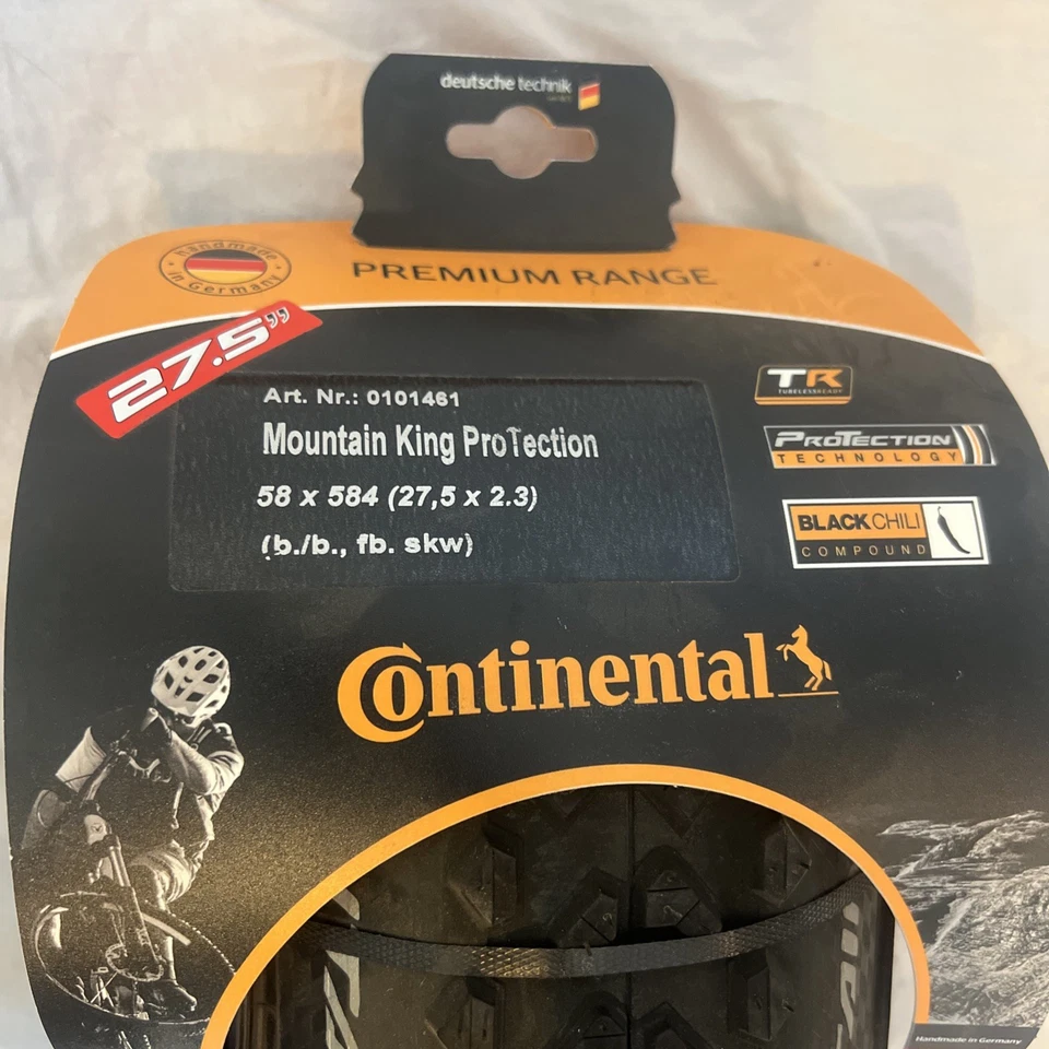 Neumático plegable Continental Mountain King ProTection + chile negro MTB, 27,5 X 2,3 Foto 2 de 2