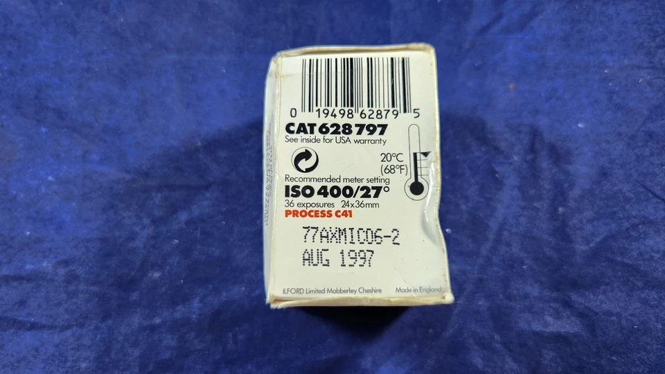 ILFORD XP2 400 35mm Film DX 135-24 ISO 400 36 exp Expired 08/1997 Sealed - Image 2 of 2