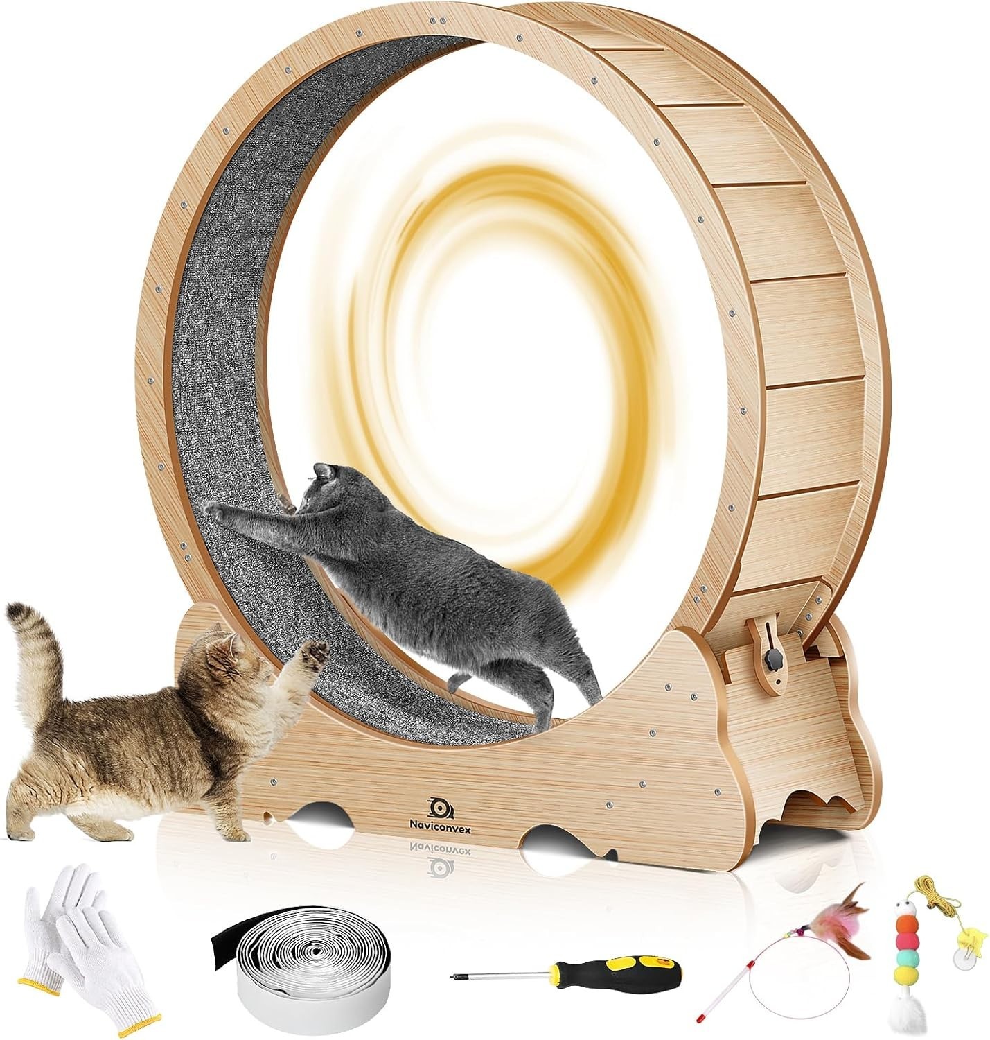 48-Inch XL Cat Exercise Wheel Treadmill for Indoor Fitness