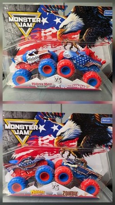 Monster Jam Stars and Stripes NEW** Set of 2 Double Packs 