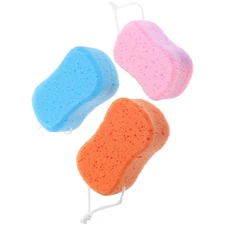 3 Pcs Thickened Bathing Sponge Shower Ball PU Material Body Cleaner