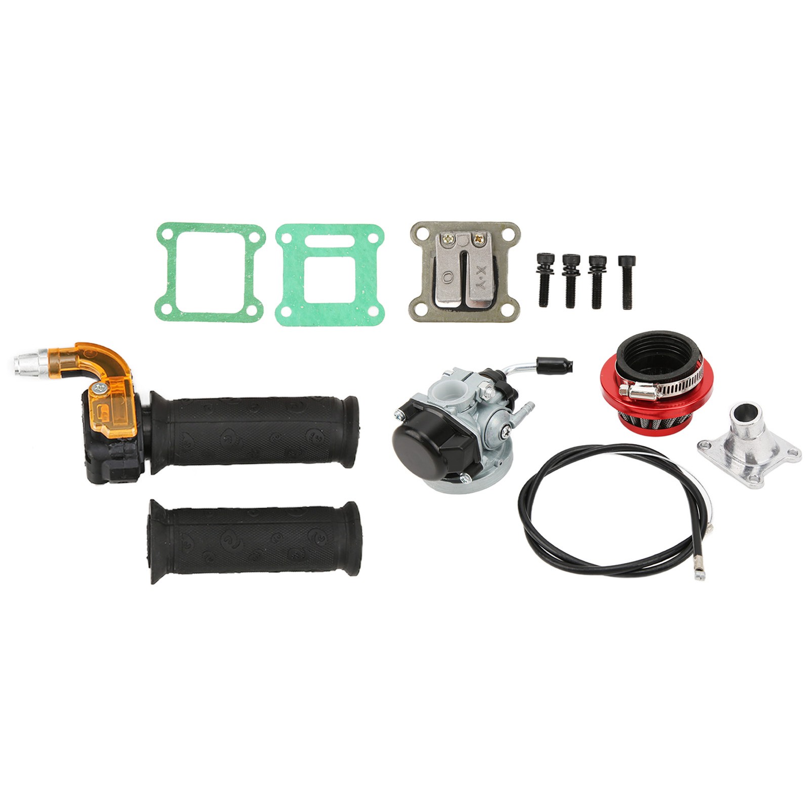 0.7in Carburetor Air Filter Throttle Grip Kit For 2 Stroke 47cc 49cc Mini Pocket