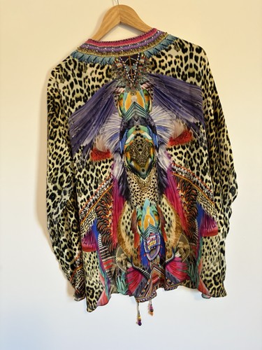 Camilla Short Lace Up Kaftan Kingdom Call One Size Silk Dress Boho - Picture 5 of 6