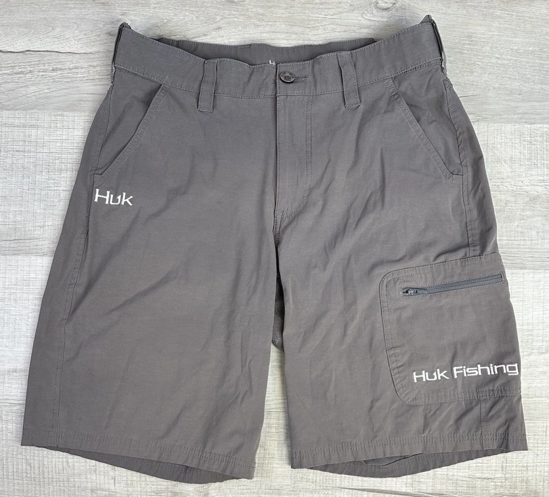 HUK Fishing Shorts Grey Cargo Zip Pocket Mens Size Medium (Actual 32X9)
Opens in a new window or tab