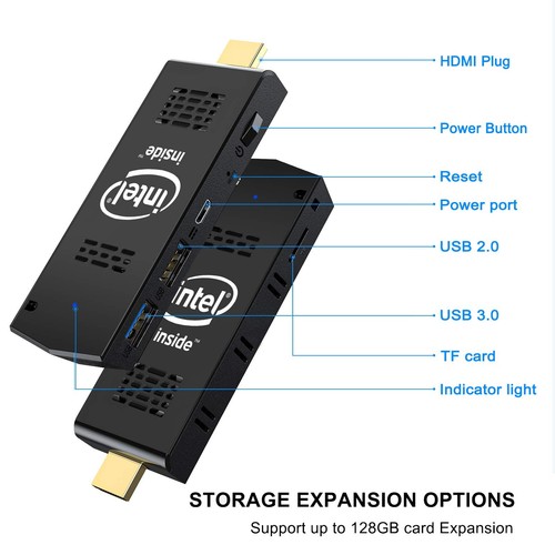 Intel Compute Stick Mini PC Stick 8GB RAM 128GB ROM mit Intel Atom Z8350 & W... - Bild 3 von 8