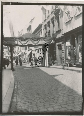 Neustadt Haardt Hauptstraße beflaggt Hindenburg 19.7.1930 Original Foto X11