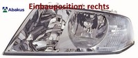Abakus 665-1113R-LD-EM Hauptscheinwerfer Rechts Scheinwerfer FüR Skoda