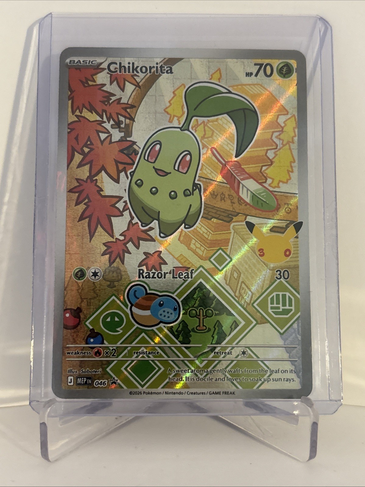 Pokemon 2026 Mega Evolution Chikorita 046 Promo Holo NM
