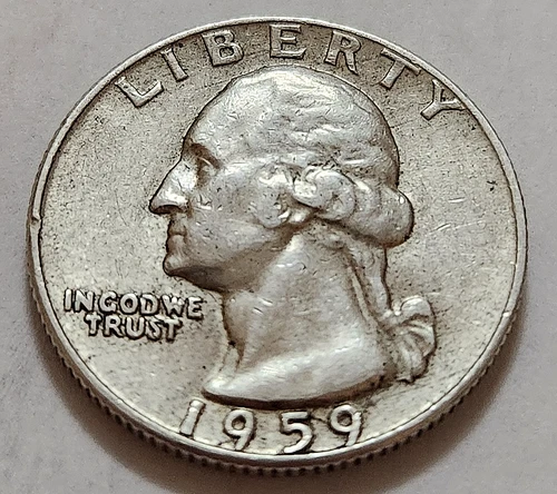 1959 D Washington Quarter 90% Silver          X48
