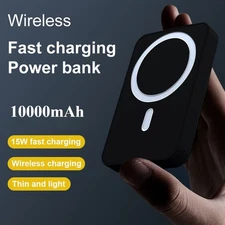 Wireless Power Bank 10000mAh Magnetic Battery Pack Fast MagSafe Portable Charger