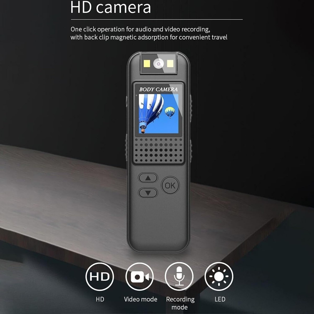 BodyCam YASTA Mini Con Visione Notturna E Lente Girevole - Per Video E Foto In Ogni Situazione - Foto 6