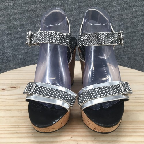 Circus By Sam Edelman Sandals Womens 9 M Sawyer Slingback Wedge Heels Black - Picture 5 of 15