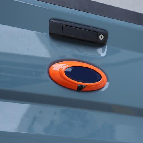 ABS Orange Car Front Rear Logo Badge Ring Bezel Cover For Ford Maverick 2022-23 - Picture 7 of 11