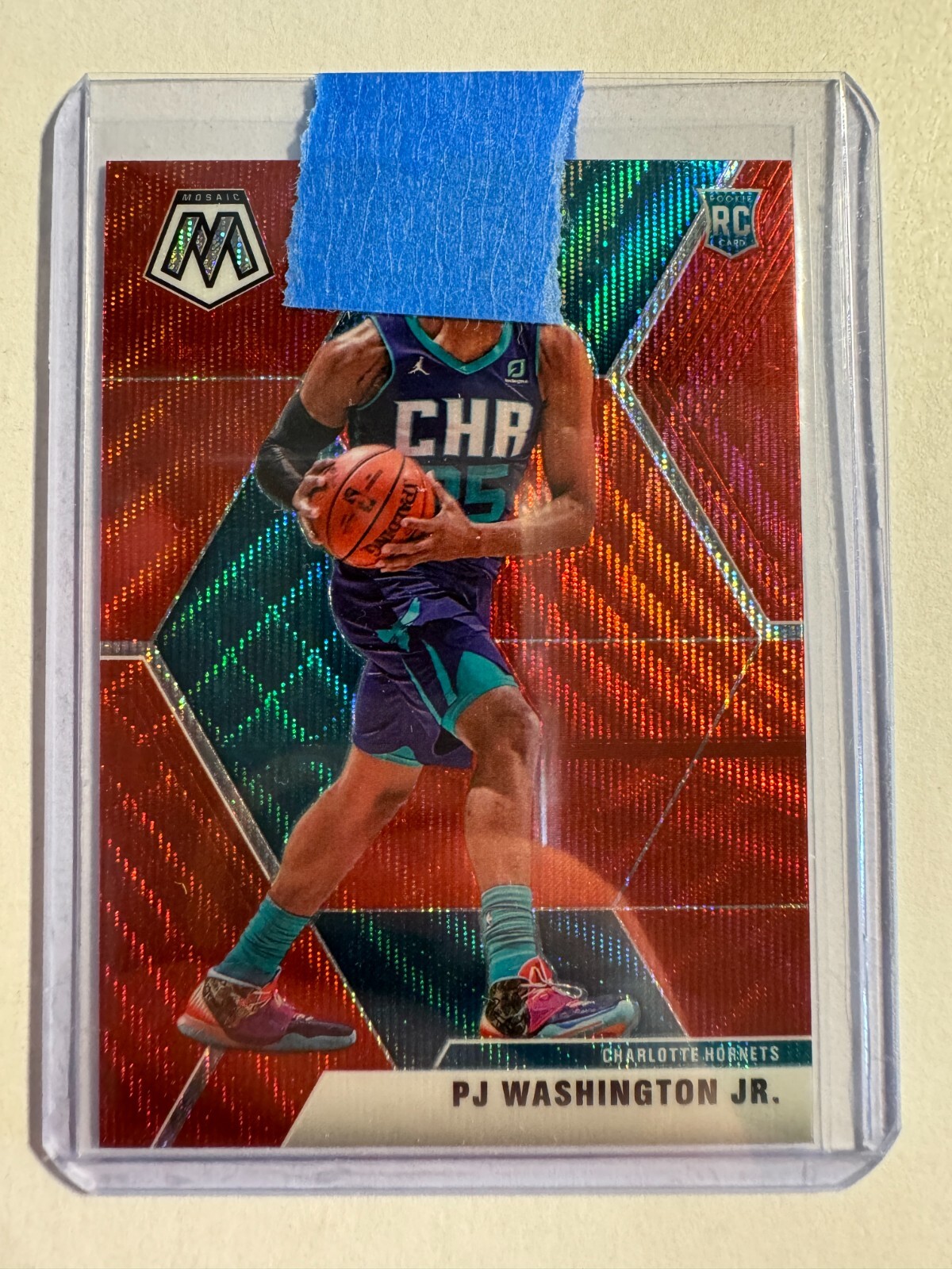 K149,880 - 2019-20 Panini Mosaic Mosaic Red Wave #213 PJ Washington Jr.