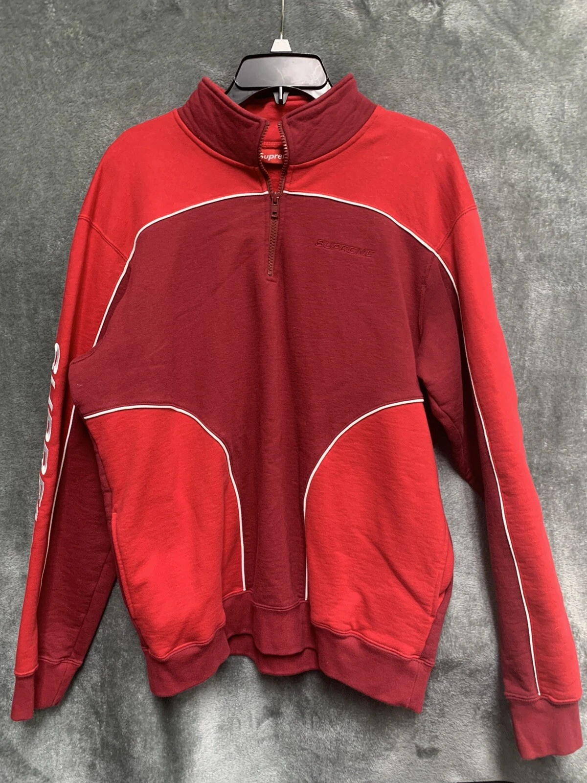 Supreme Speedway Half Zip Sweatshirt Cardinal FW18SW36