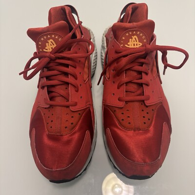 NIKE AIR HUARACHE RED TRAINERS SIZE UK GYM RUNNING FREE DELIVERY UK
