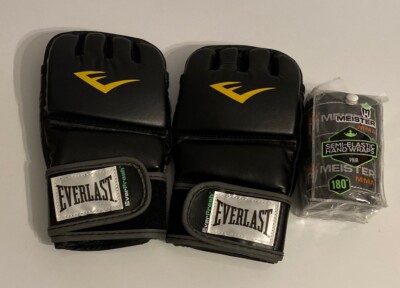 Everlast EverFresh Wrist Wrap Heavy Bag/MMA Training Gloves-Free
