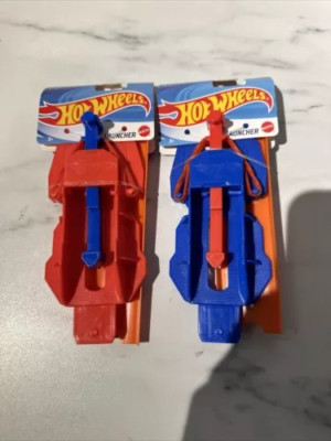 Hot Wheels Car Track Launcher Lot of 2 Blue/red Mattel Hot Wheels Tracks NEW